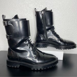 Inch2 Black Biker Boots Size 38 / 7